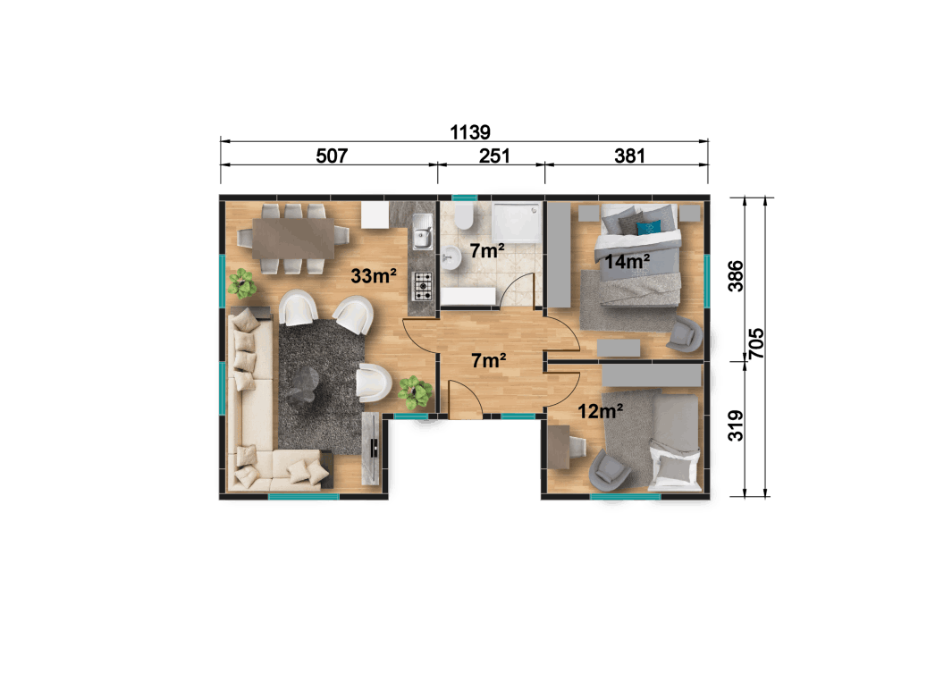 YP109 Tek Katlı Prefabrik Ev
