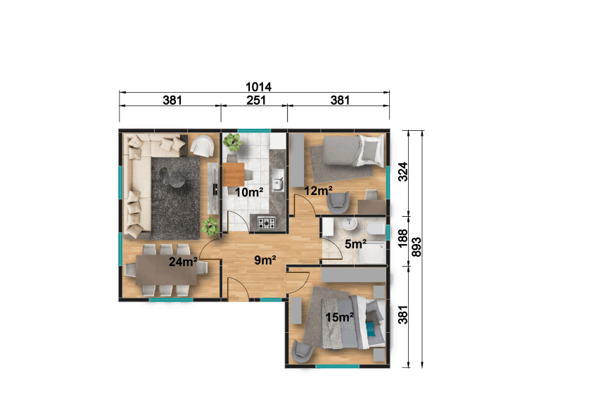 YP111 Tek Katlı Prefabrik Ev